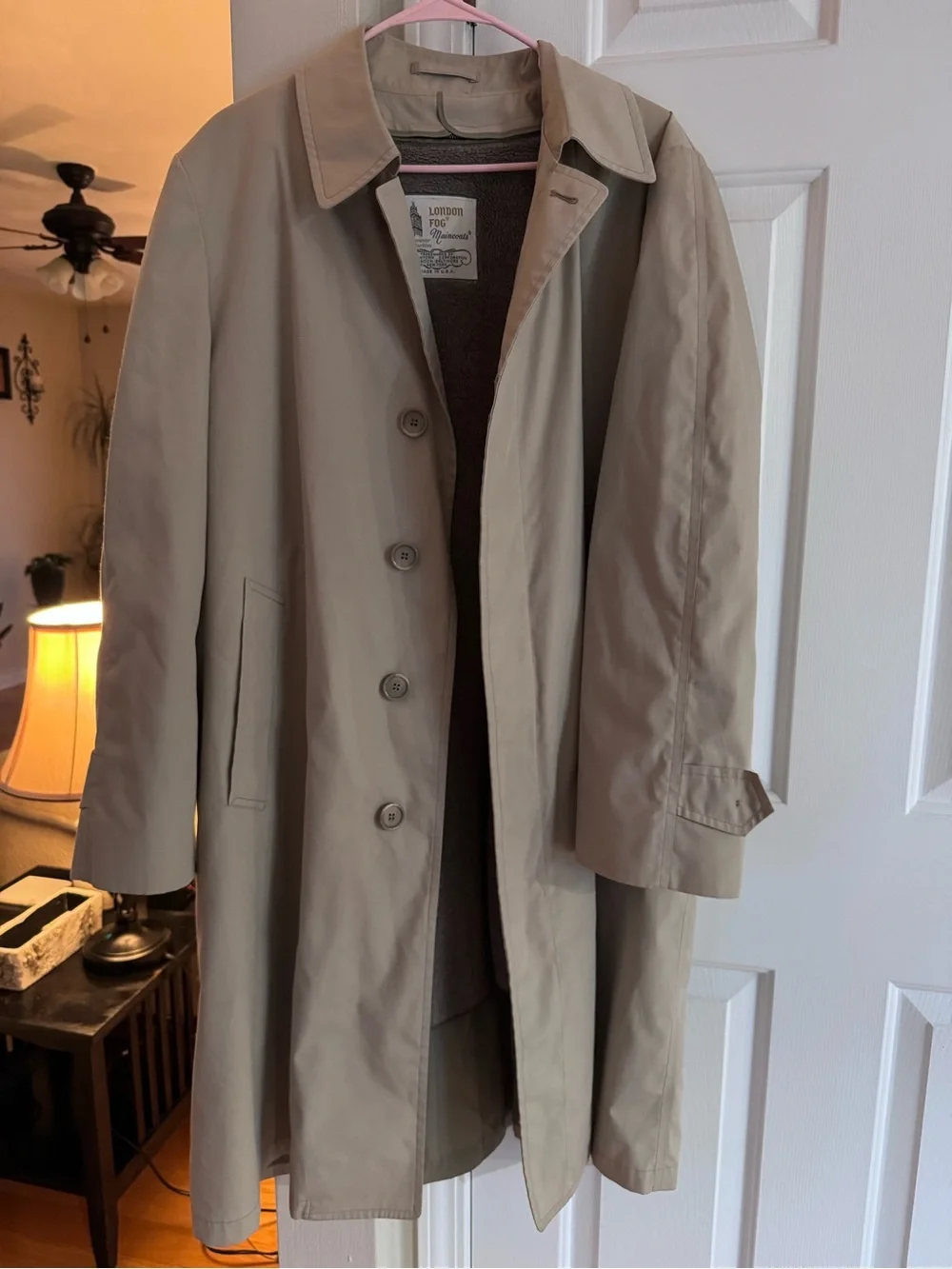 London Fog Men’s Khaki Lightweight Trench Coat